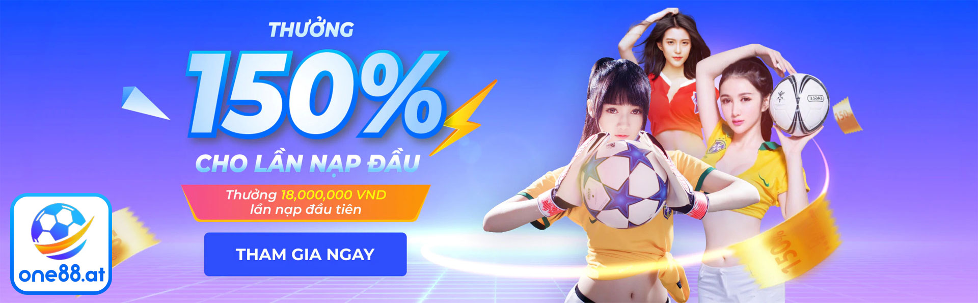 Banner thưởng 150% cho lần nạp đầu