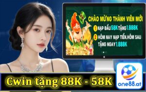 Khuyến mãi Cwin tặng 88k, Cwin 58k hấp dẫn chưa từng có